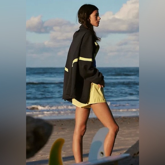 Free People Movement “Right On Track” Zip Up Jacket - Small - Navy Blue Combo - Picture 3 of 12